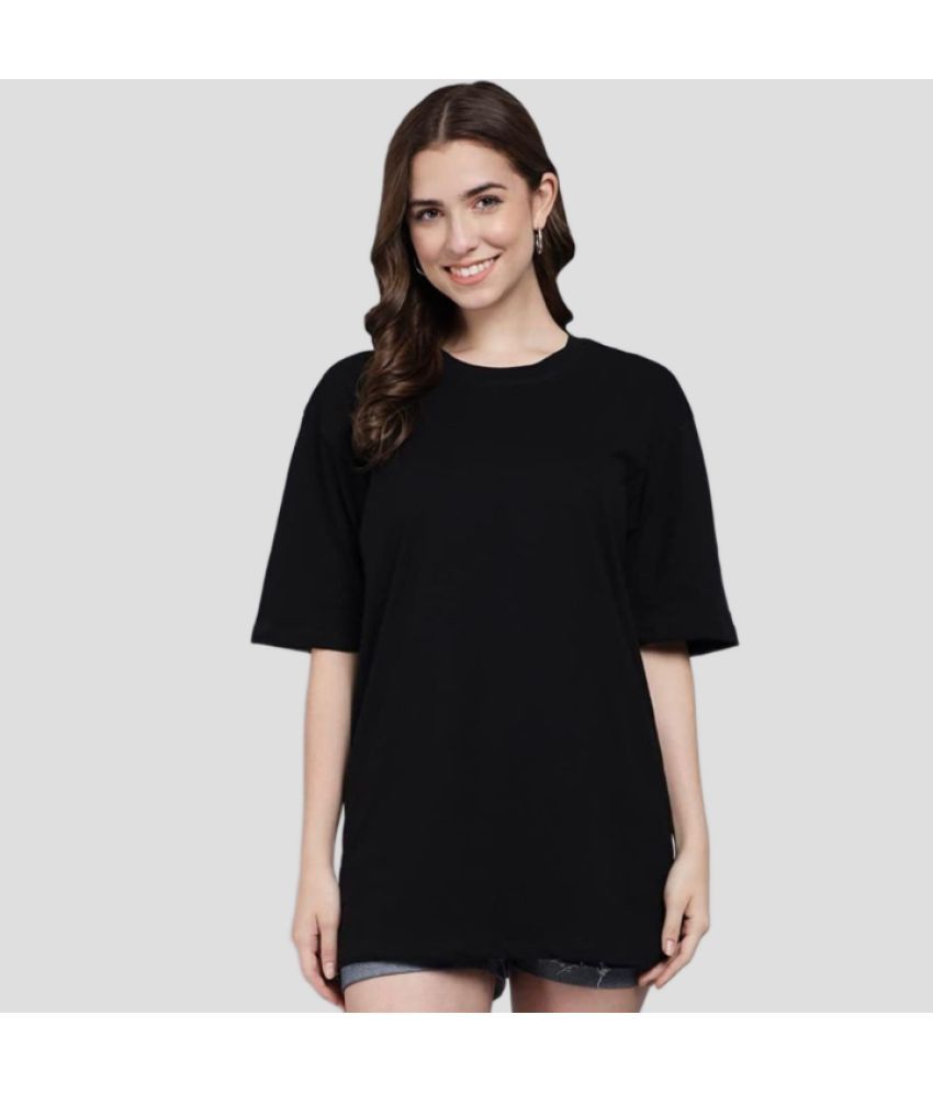     			AKTIF - Black Cotton Loose Fit Women's T-Shirt ( Pack of 1 )