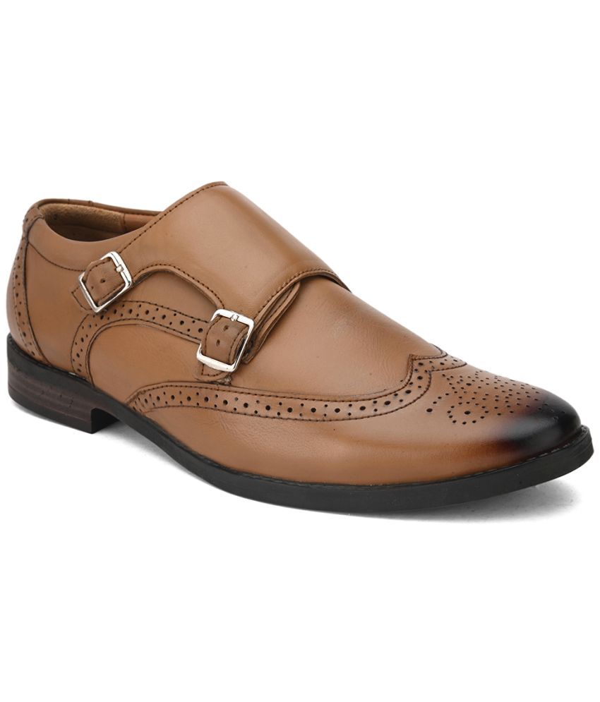     			Fashion Victim - Brown Men's Monk Strap Formal Shoes