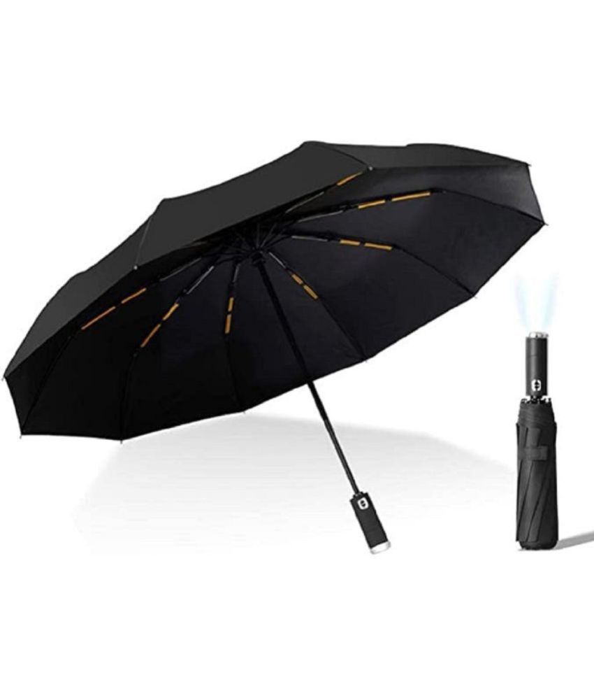     			KALPVRUKSH ENTERPRISE Black 3 Fold Umbrella
