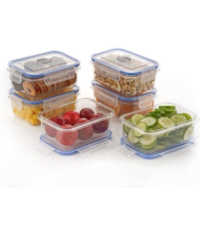     			Kkart Lock N Fresh 600ml-6 Plastic Transparent Food Container ( Set of 6 )