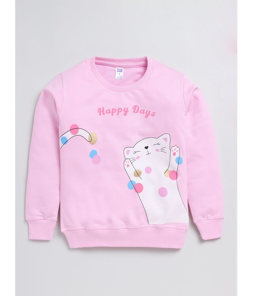     			Nottie planet Girls Cotton Sweatshirt ( Pink )