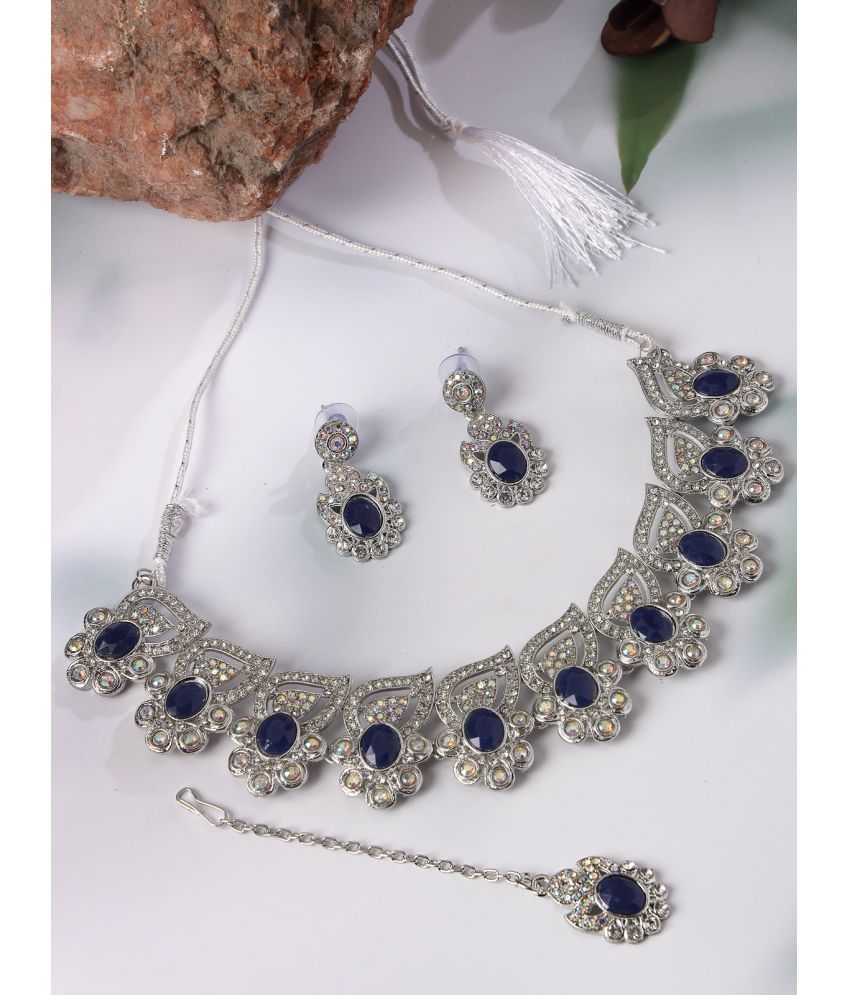     			Sukkhi Blue Alloy Necklace Set ( Pack of 1 )