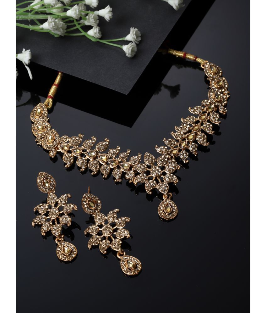     			Sukkhi Gold Alloy Necklace Set ( Pack of 1 )