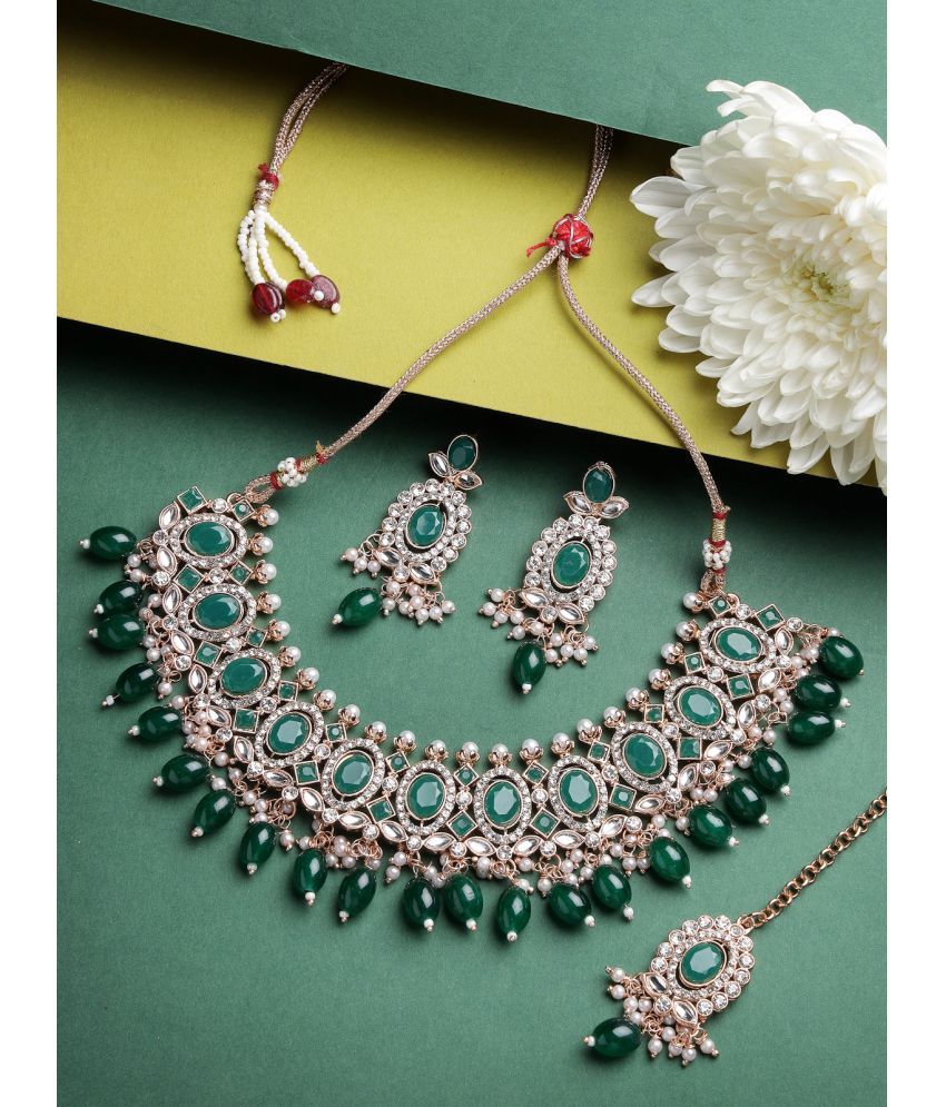     			Sukkhi Green Alloy Necklace Set ( Pack of 1 )