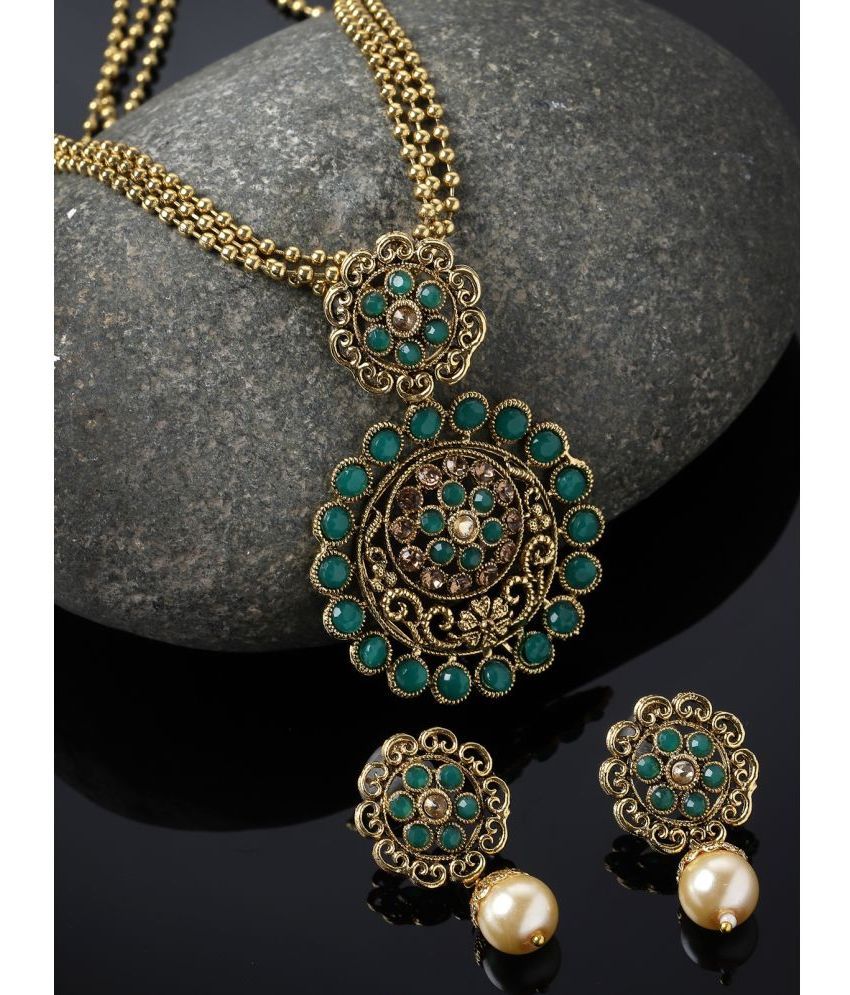     			Sukkhi Green Alloy Necklace Set ( Pack of 1 )