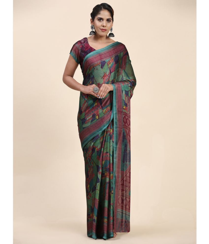     			rujave - Brown Art Silk Saree With Blouse Piece ( Pack of 1 )