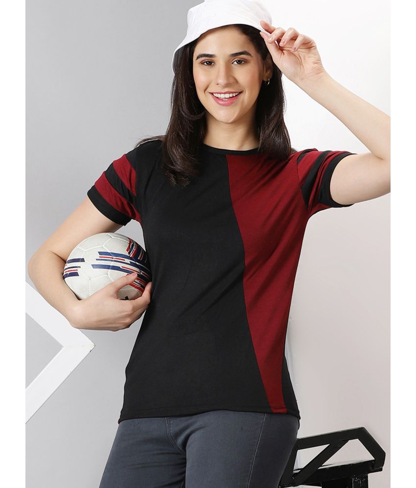     			AUSK - Black Cotton Blend Regular Fit Women's T-Shirt ( Pack of 1 )