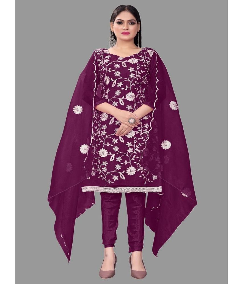     			Apnisha - Unstitched Magenta Cotton Dress Material ( Pack of 1 )