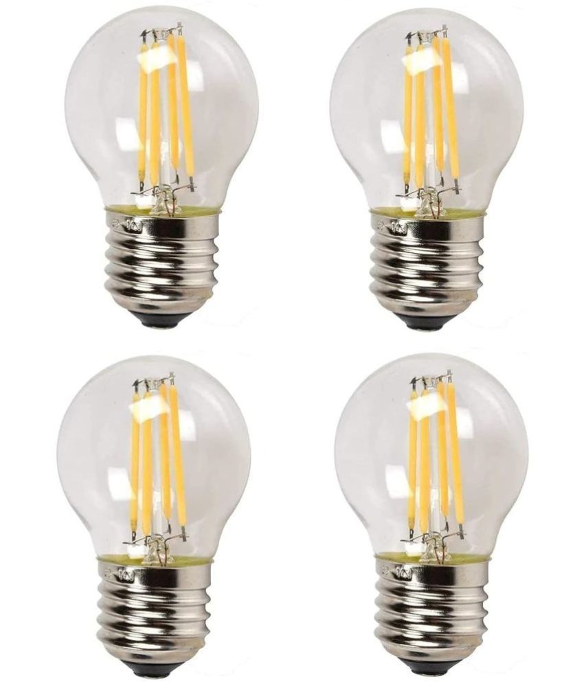     			DAJUBHAI - 4W Warm White LED Bulb ( Pack of 4 )