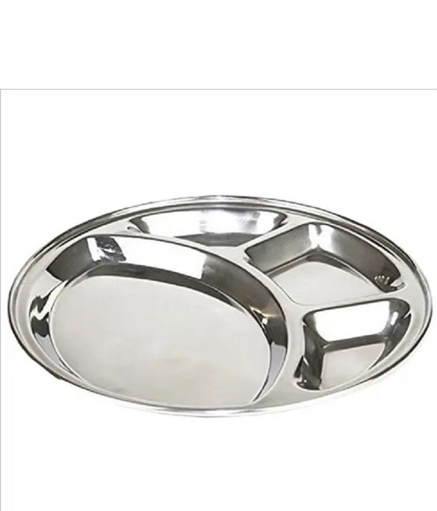     			Dynore 1 Pcs Stainless Steel Silver Partition Plate