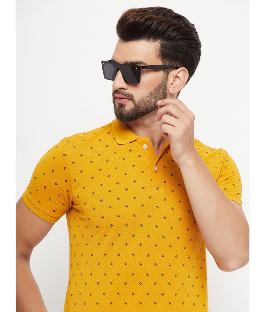     			RELANE - Mustard Cotton Blend Regular Fit Men's Polo T Shirt ( Pack of 1 )