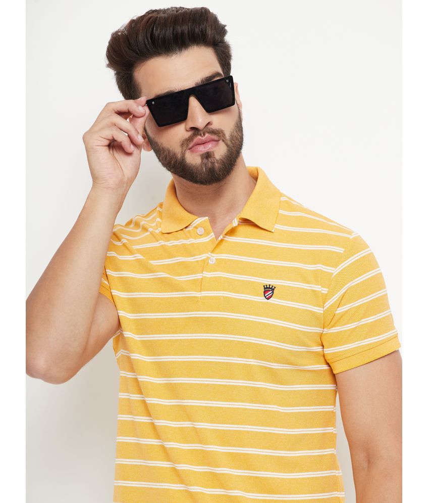     			RELANE - Mustard Cotton Blend Regular Fit Men's Polo T Shirt ( Pack of 1 )