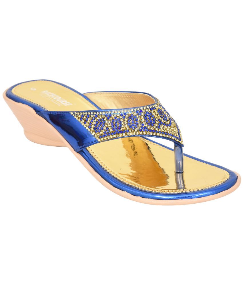     			Racecourse - Blue Women's Slip On Heels