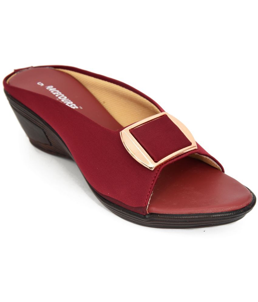     			Racecourse - Maroon Women's Slip On Heels