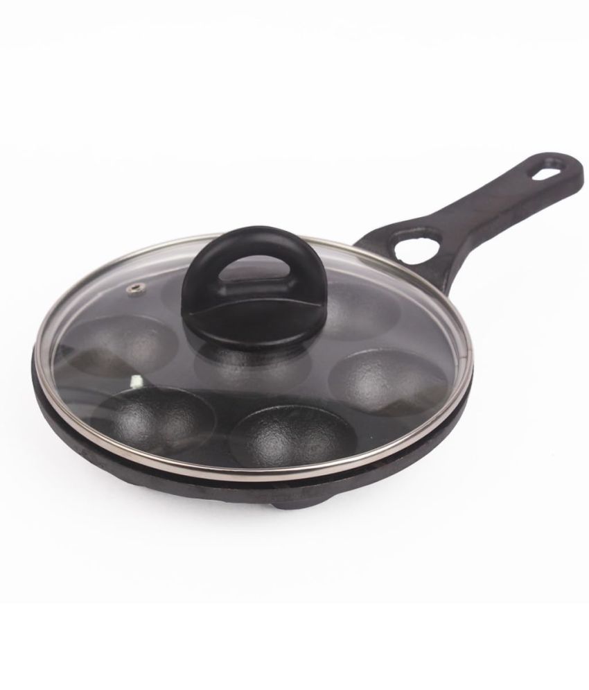     			The Indus Valley - Cast Iron No Coating Appam Patra ml ( Pack of 1 )