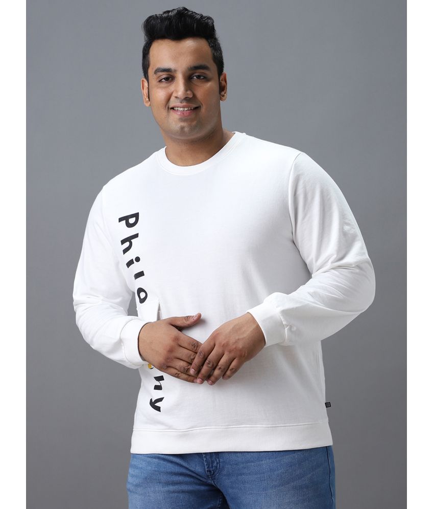     			Urbano Plus - White Cotton Blend Regular Fit Men's Sweatshirt ( Pack of 1 )
