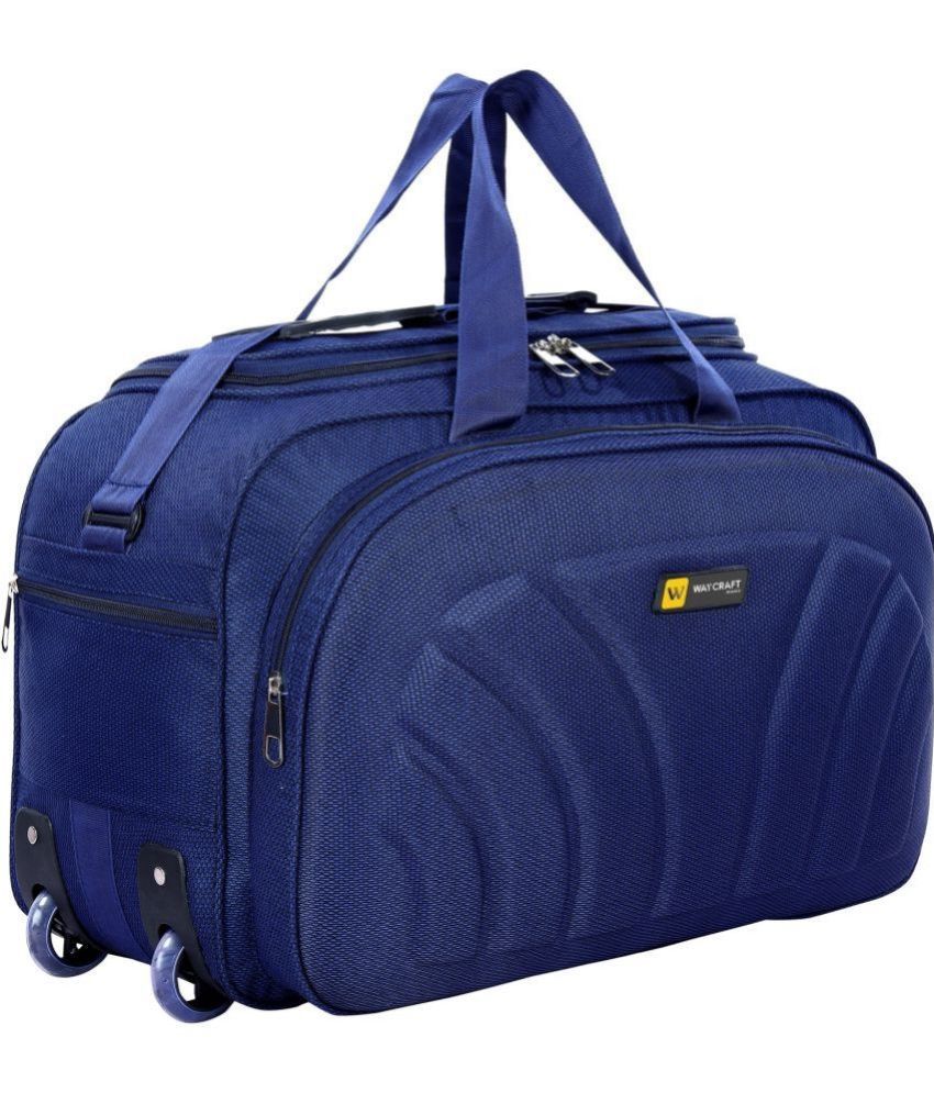     			Waycraft - 55 Ltrs Blue Polyester Duffle Trolley