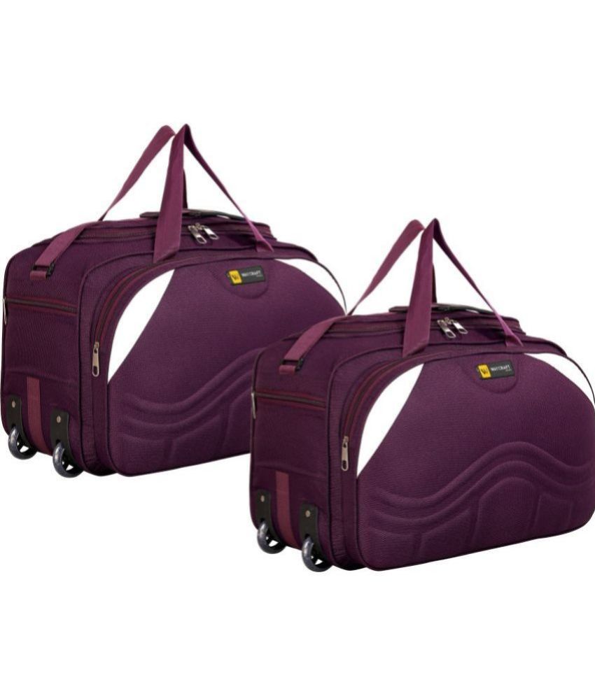     			Waycraft - 55 Ltrs Purple Polyester Duffle Trolley