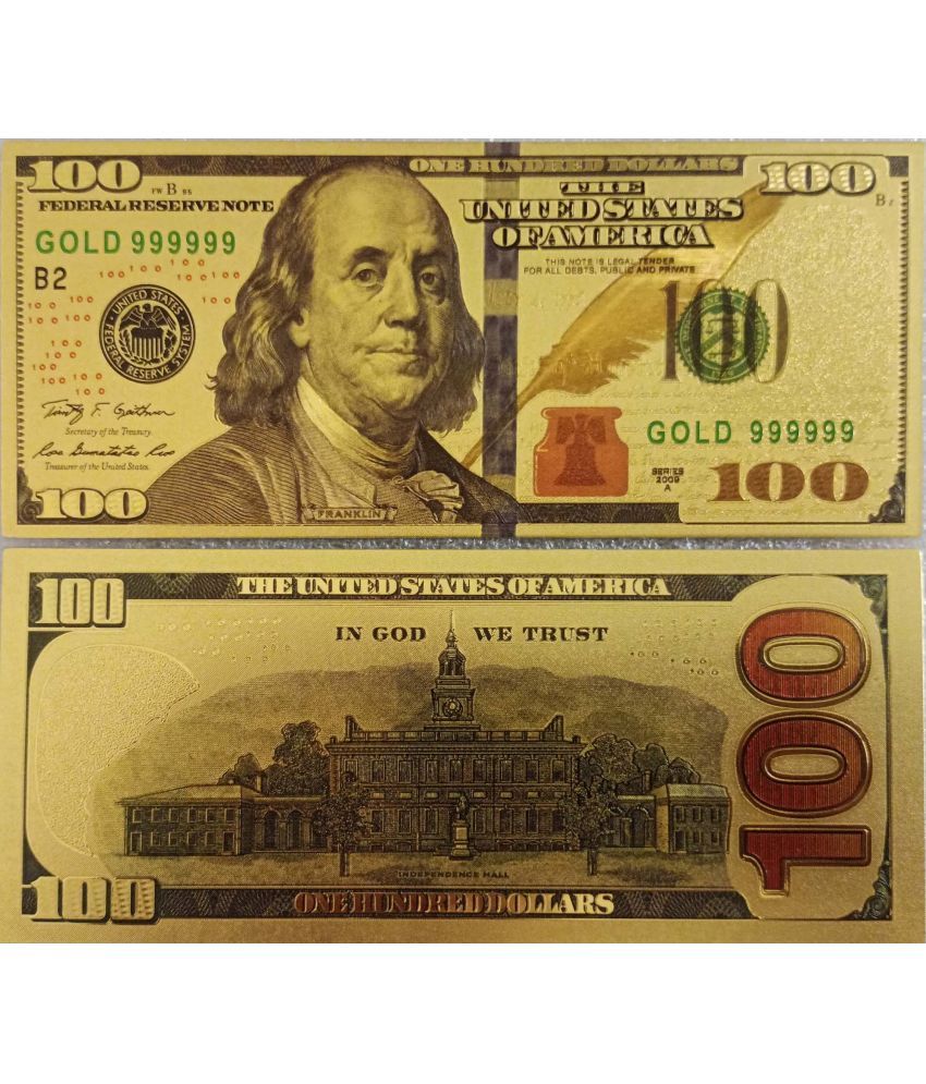     			New 100 US Dollar Bill 24Kt Gold Plated...Collectible