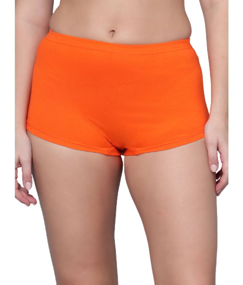     			Diaz - Yellow Cotton Solid Women's Boy Shorts ( Pack of 1 )