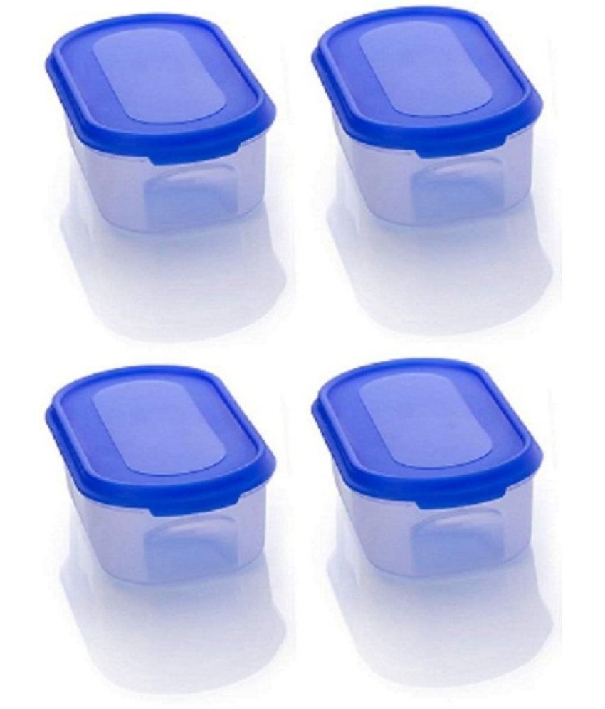     			Kkart oval 500ml set of 4 Plastic Blue Food Container ( Set of 4 )
