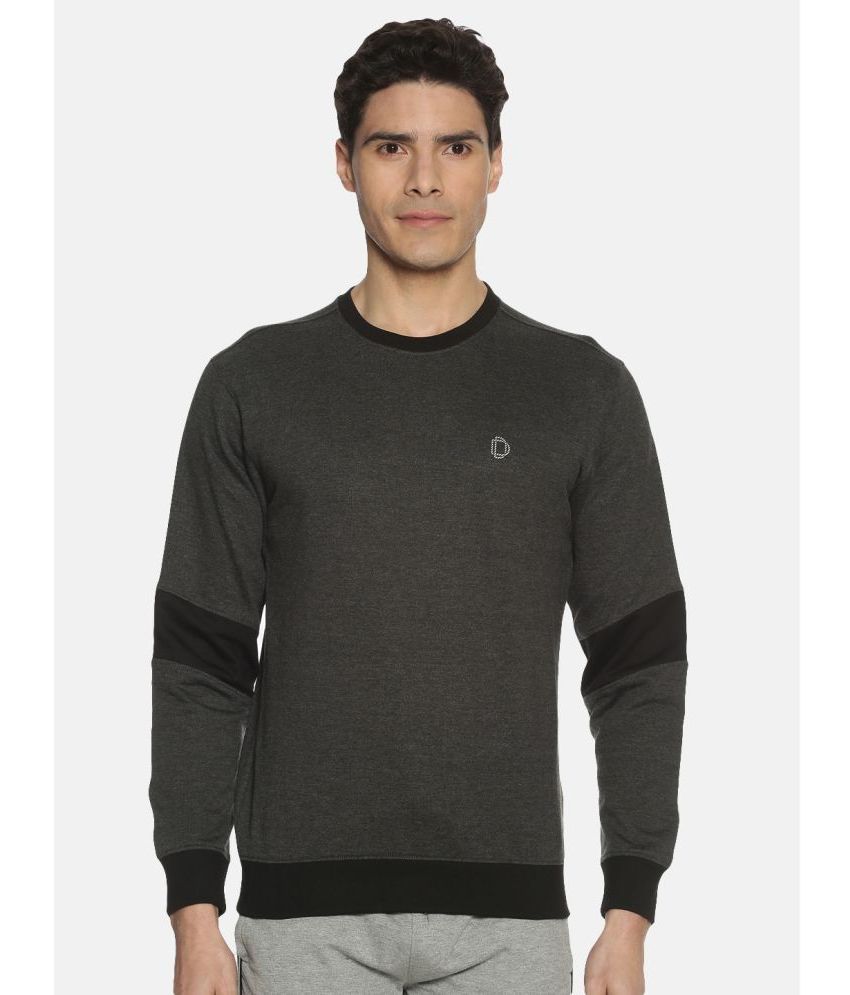     			Dollar Cotton Blend Round Neck Men's Sweatshirt - Grey ( Pack of 1 )