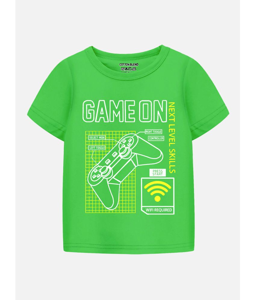     			Trampoline - Green Cotton Blend Boy's T-Shirt ( Pack of 1 )