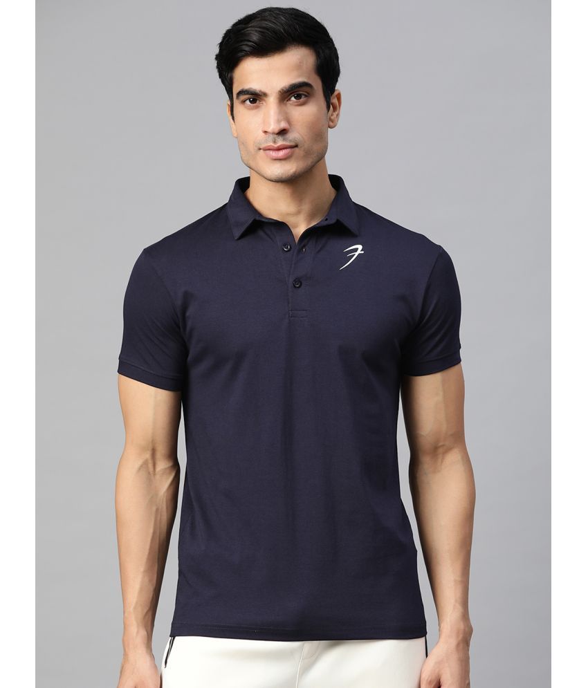     			Fuaark - Navy Cotton Regular Fit Men's Sports Polo T-Shirt ( Pack of 1 )