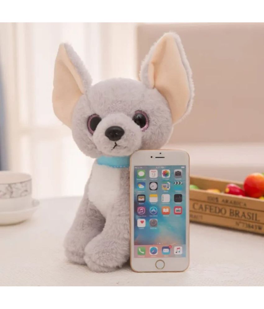     			Tickles Chihuahua Dog Soft Stuffed Plush Animal Toy for Kids Birthday Gift (Color: Grey; Size: 25 cm)