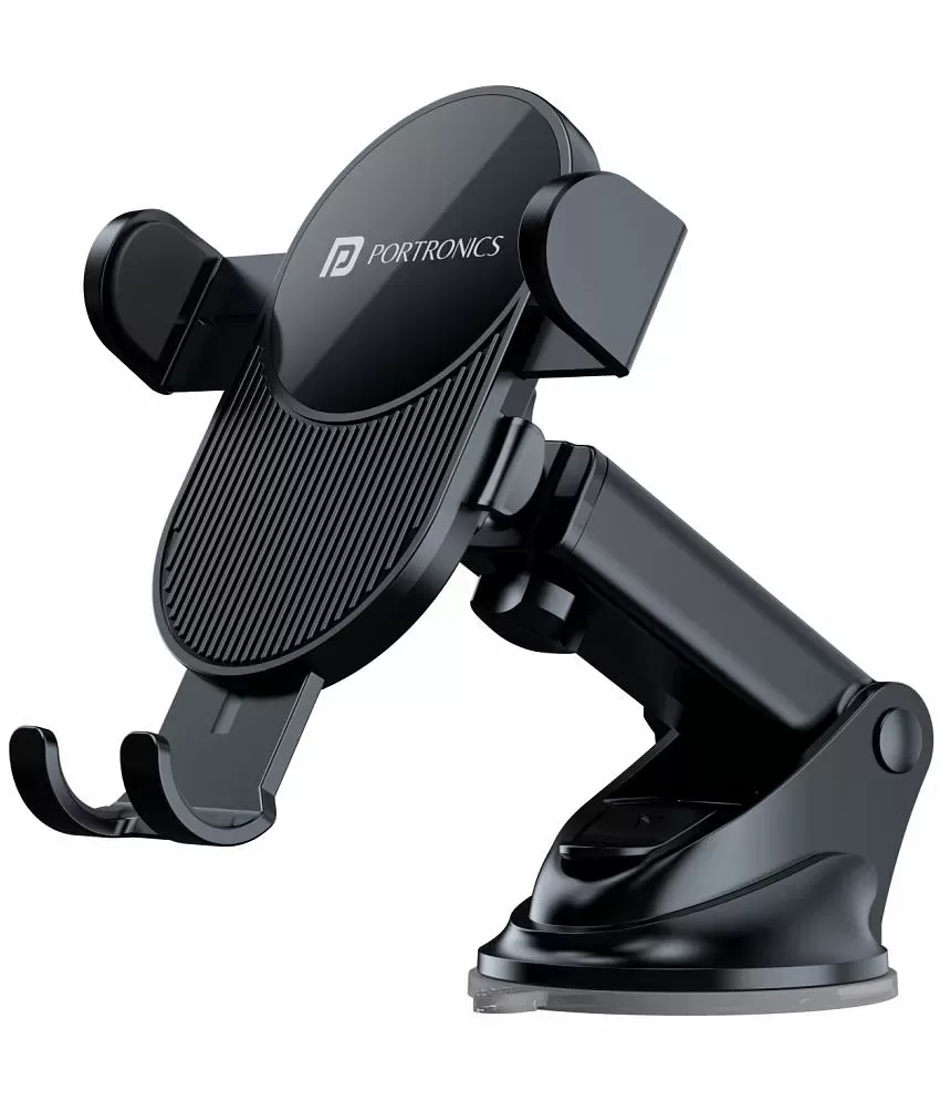 Portronics Dashboard & Windshield Single Clamp Car Mobile Holder - Black:  Buy Portronics Dashboard & Windshield Single Clamp Car Mobile Holder -  Black Online at Low Price in India on Snapdeal