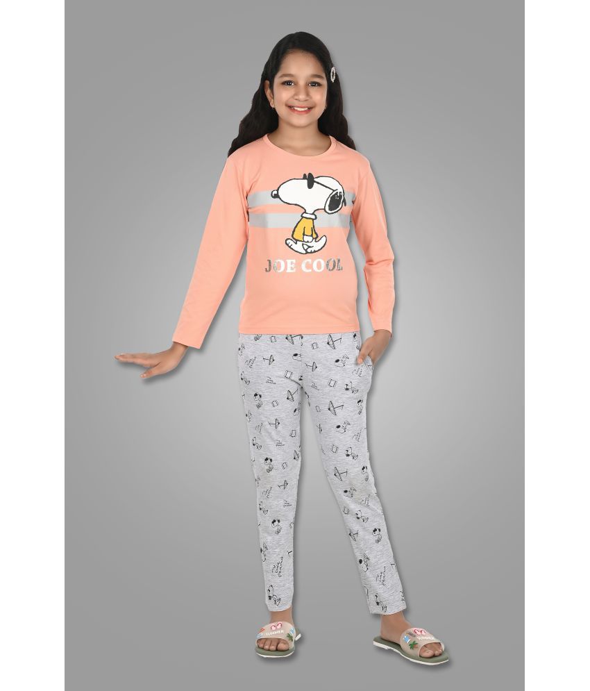     			DENIKID - Multicolor Cotton Girls Top With Pajama ( Pack of 1 )