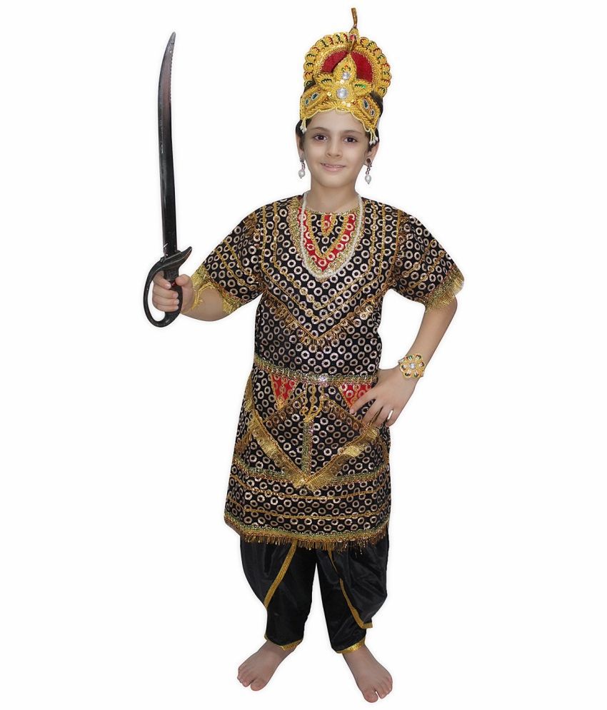     			Kaku Fancy Dresses Ravan Gown Costume Of Ramleela/Dussehra/Mythological Character -Multicolour, 5-6 Years, For Boys
