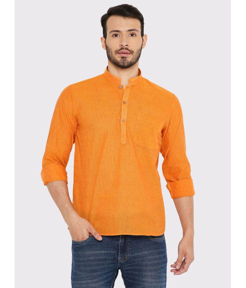     			Maharaja - Orange Cotton Men's Regular Kurta ( Pack of 1 )