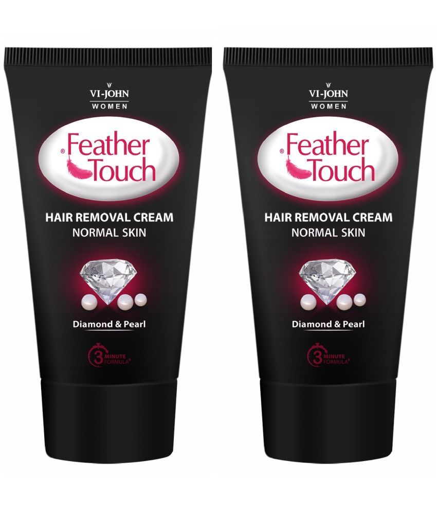     			VI-JOHN Feather Touch Diamond & Peral Hair Removal Cream for Normal Skin 40g Each (80g) - Pack of 2