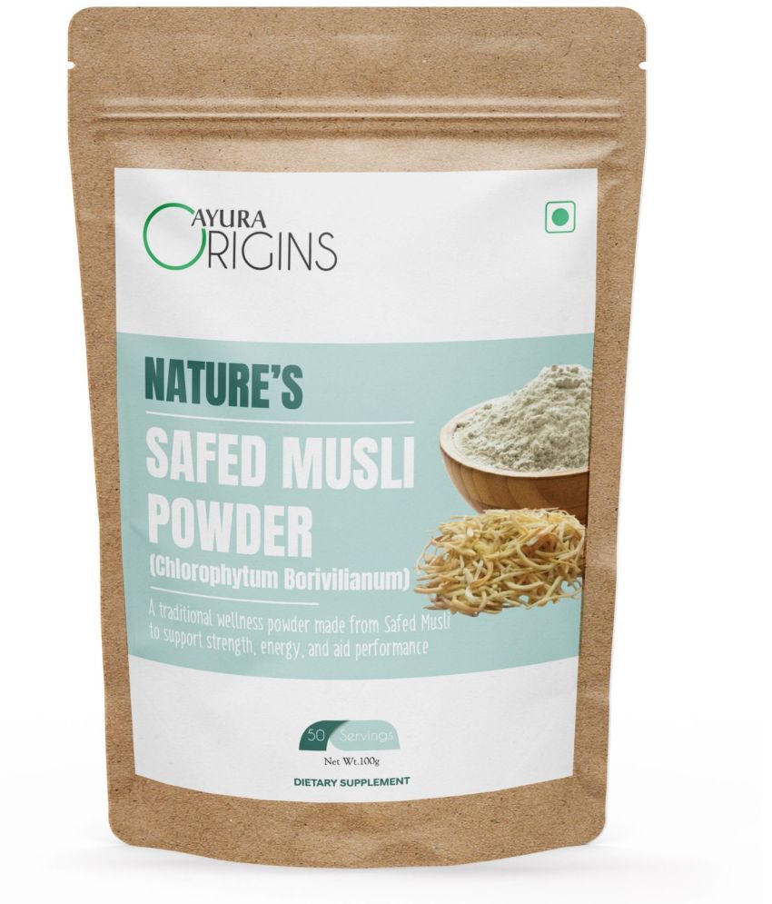     			Ayura Origin Nature's Safed Musli Powder Nutrition Drink Powder 100 gm Unflavoured