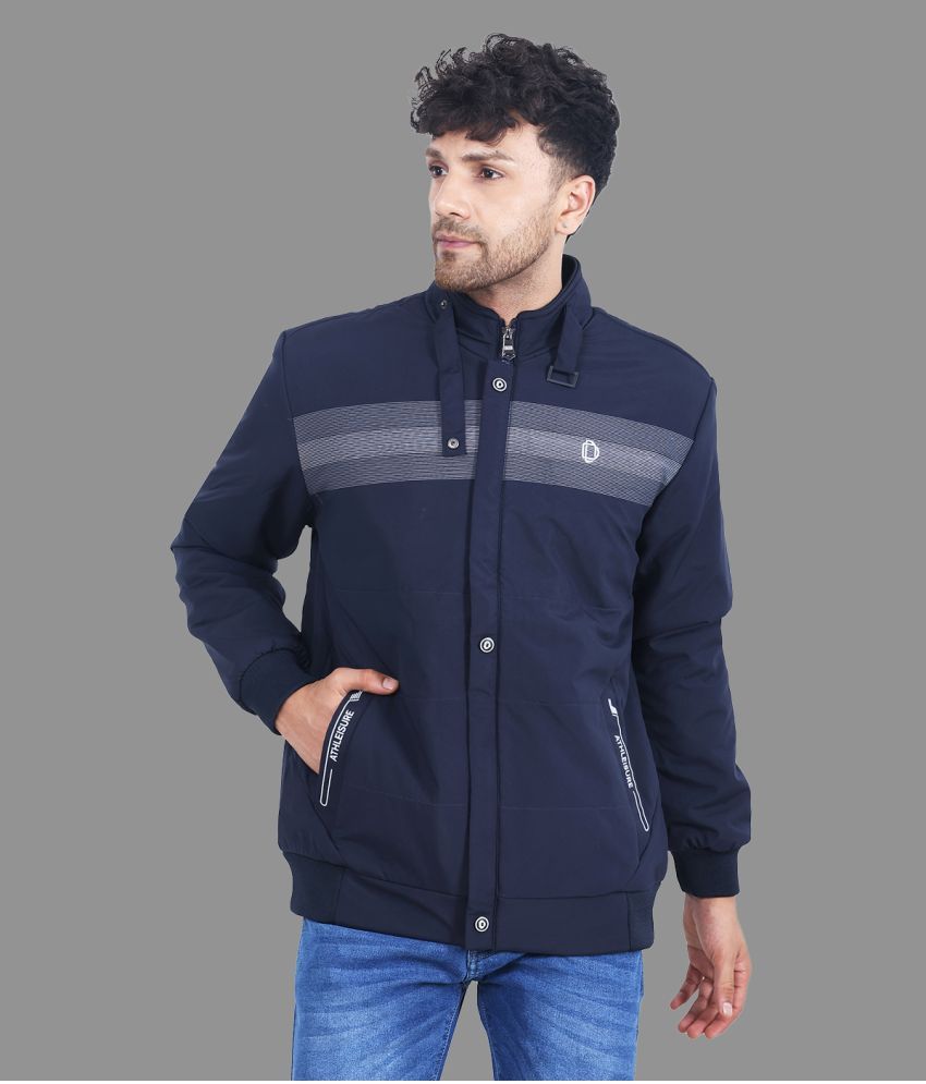     			Dollar - Navy Blue Synthetic Regular Fit Men's Windcheater Jacket ( Pack of 1 )