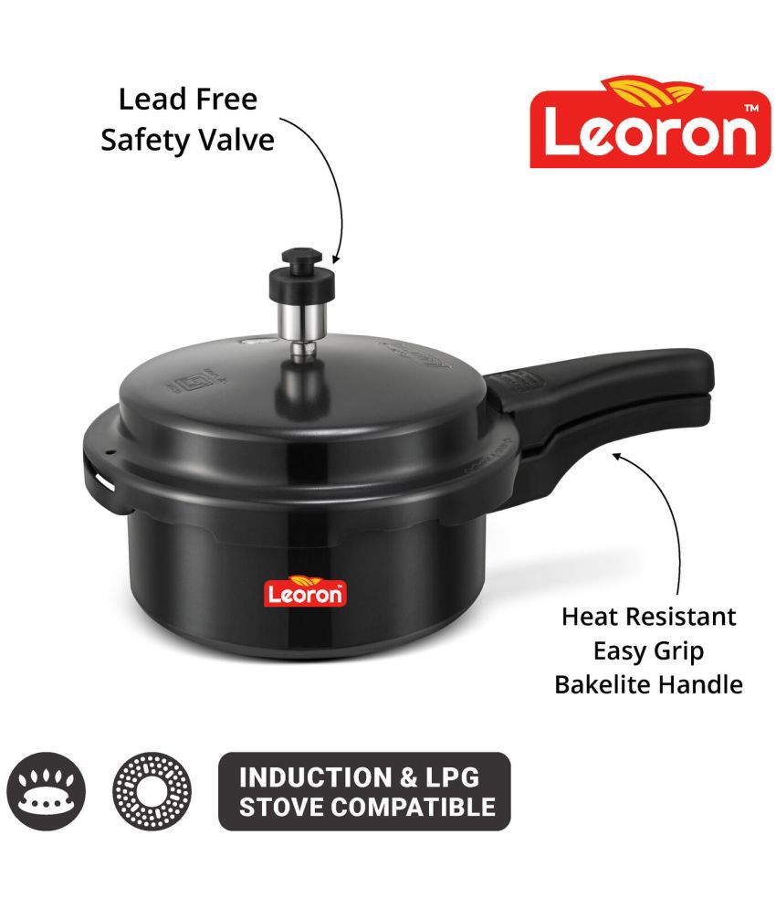     			LEORON 2 L Hard Anodized OuterLid Pressure Cooker With Induction Base