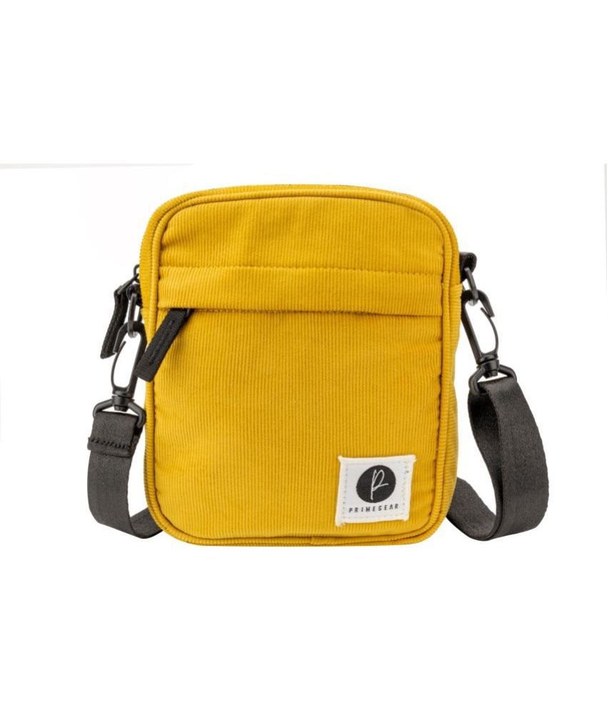     			Primegear - Yellow Fabric Sling Bag