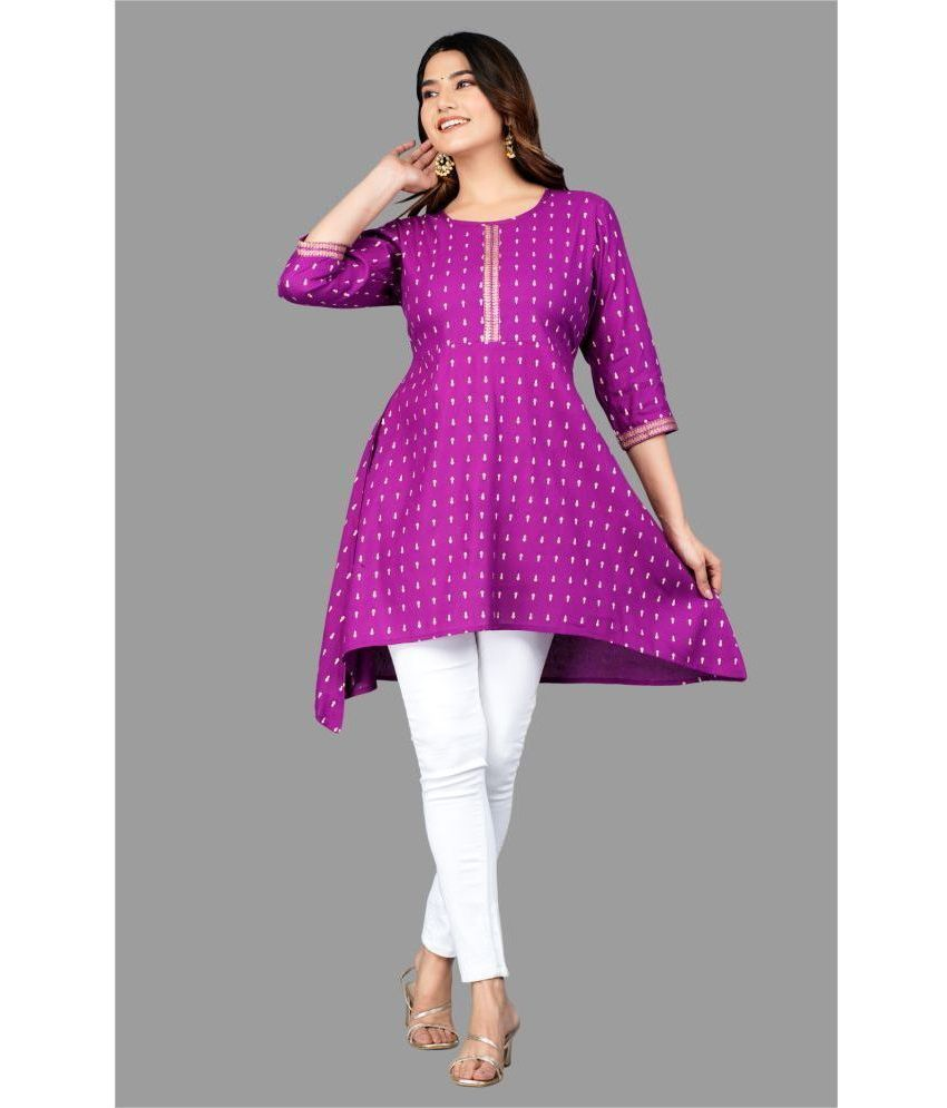     			SIPET - Purple Rayon Women's Tunic ( Pack of 1 )