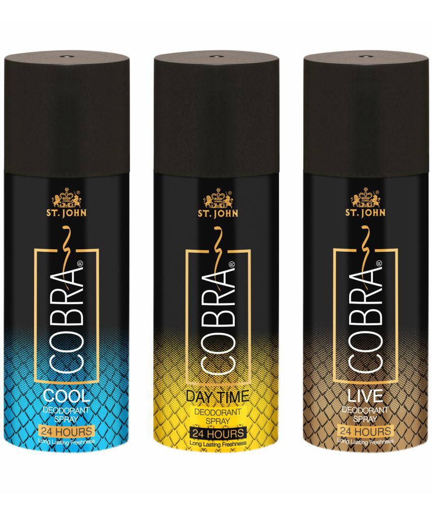     			St. John - Cool, Live & Day Time 150ml Each Deodorant Spray for Men,Women 450 ml ( Pack of 3 )