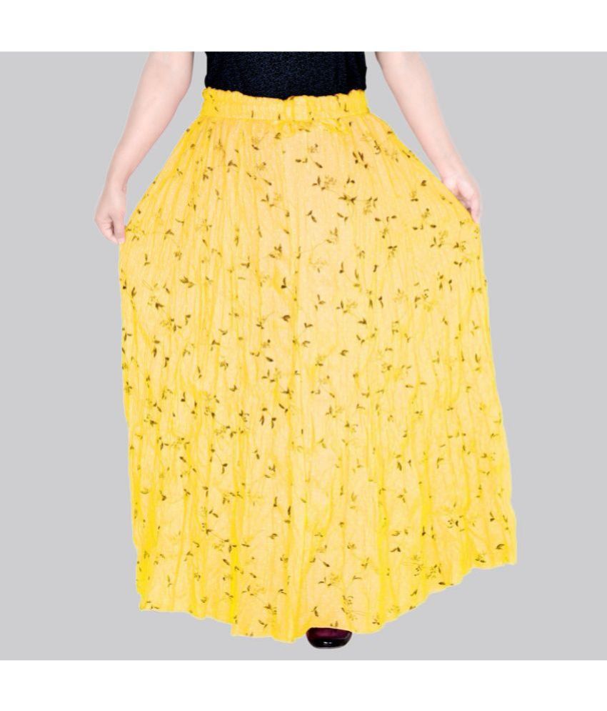     			Sttoffa - Yellow Rayon Women's Flared Skirt ( Pack of 1 )