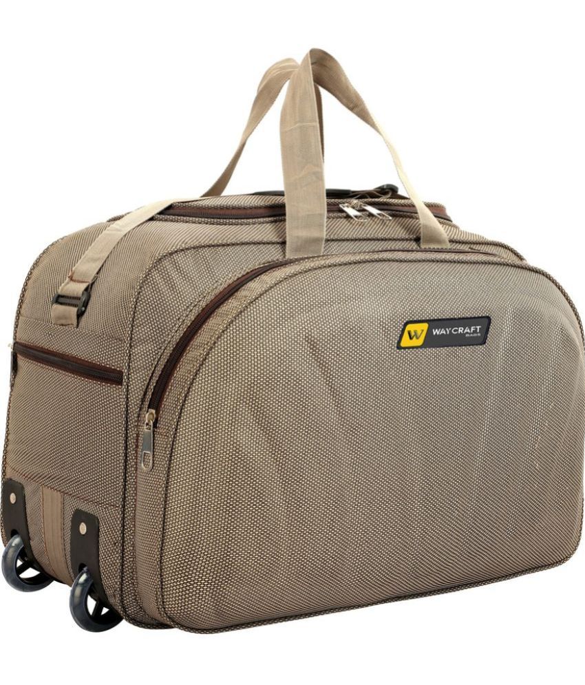     			Waycraft - 55 Ltrs Camel Polyester Duffle Trolley