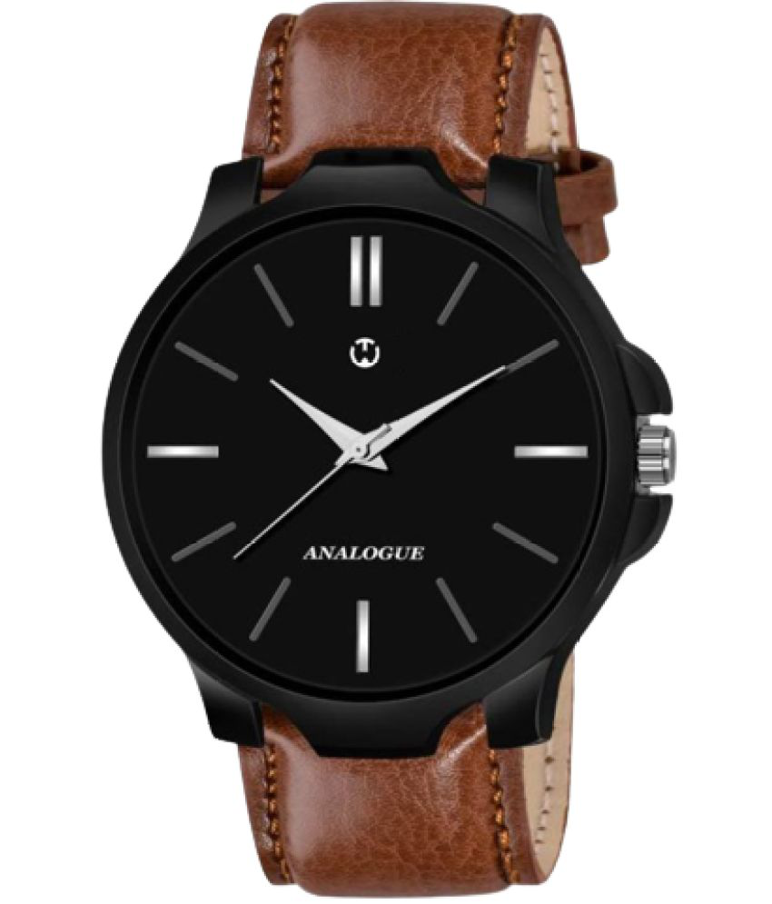     			Wizard Times - Brown Leather Analog Men's Watch