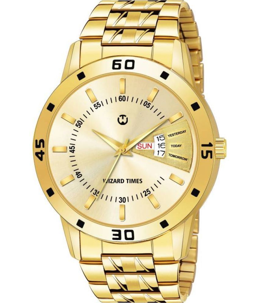     			Wizard Times - Gold Stainless Steel Analog Men's Watch