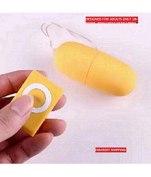 Gizmoswala Wireless Egg Vibrator for Women | Waterproof sex toys for women | 20 Vibration Modes | Silicone Vibrator for Women (Yellow) | Sleek &amp; Discreet Vibrator for Women