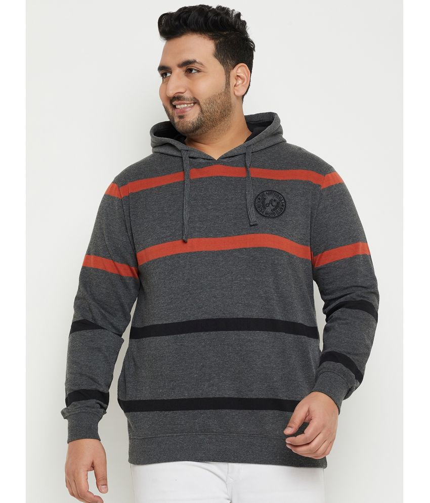     			AUSTIVO Fleece Hooded Men's Sweatshirt - Grey ( Pack of 1 )