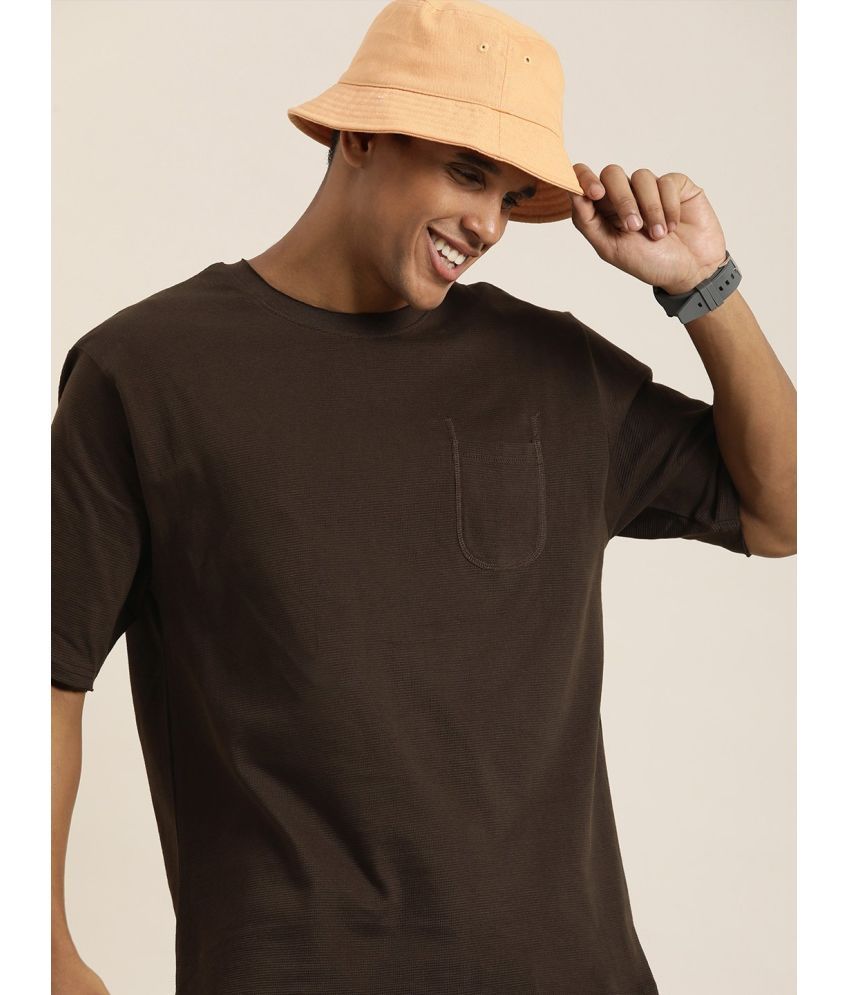     			Dillinger - Brown Cotton Oversized Fit Men's T-Shirt ( Pack of 1 )