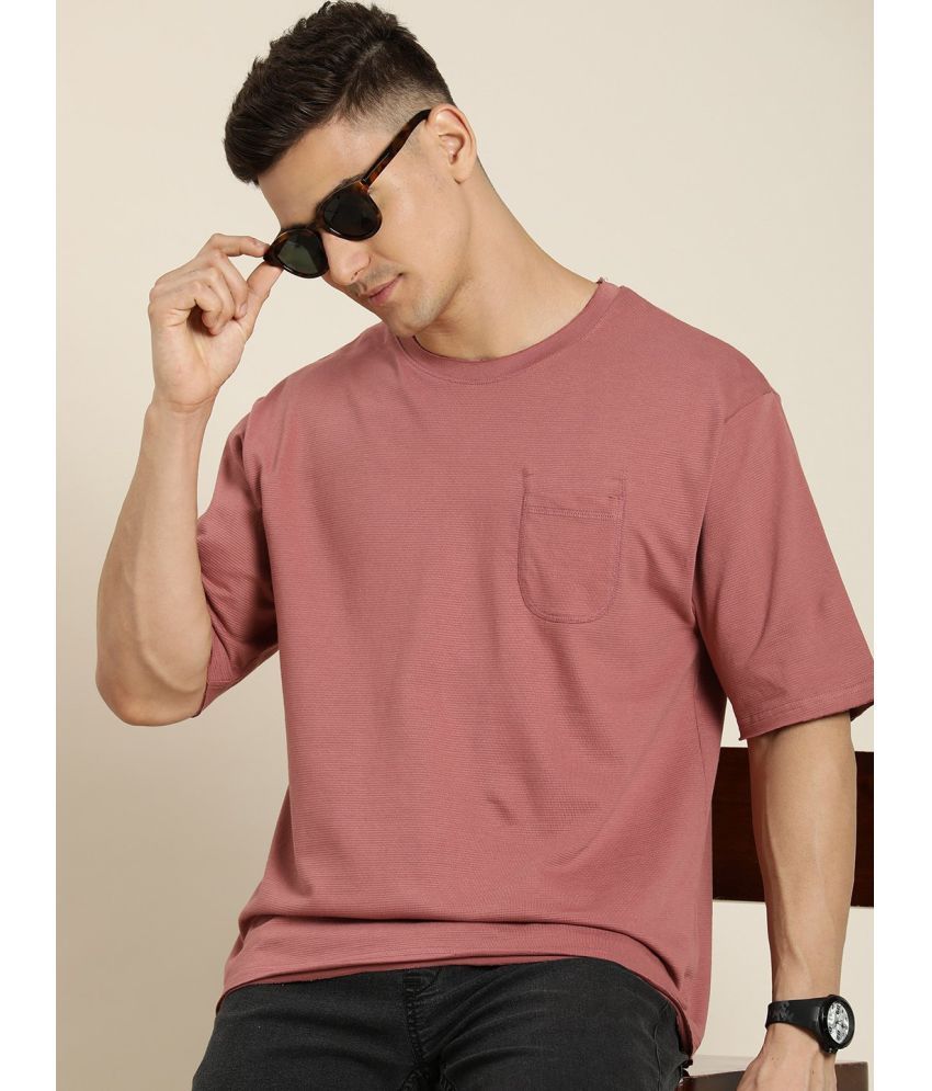     			Dillinger - Pink Cotton Oversized Fit Men's T-Shirt ( Pack of 1 )