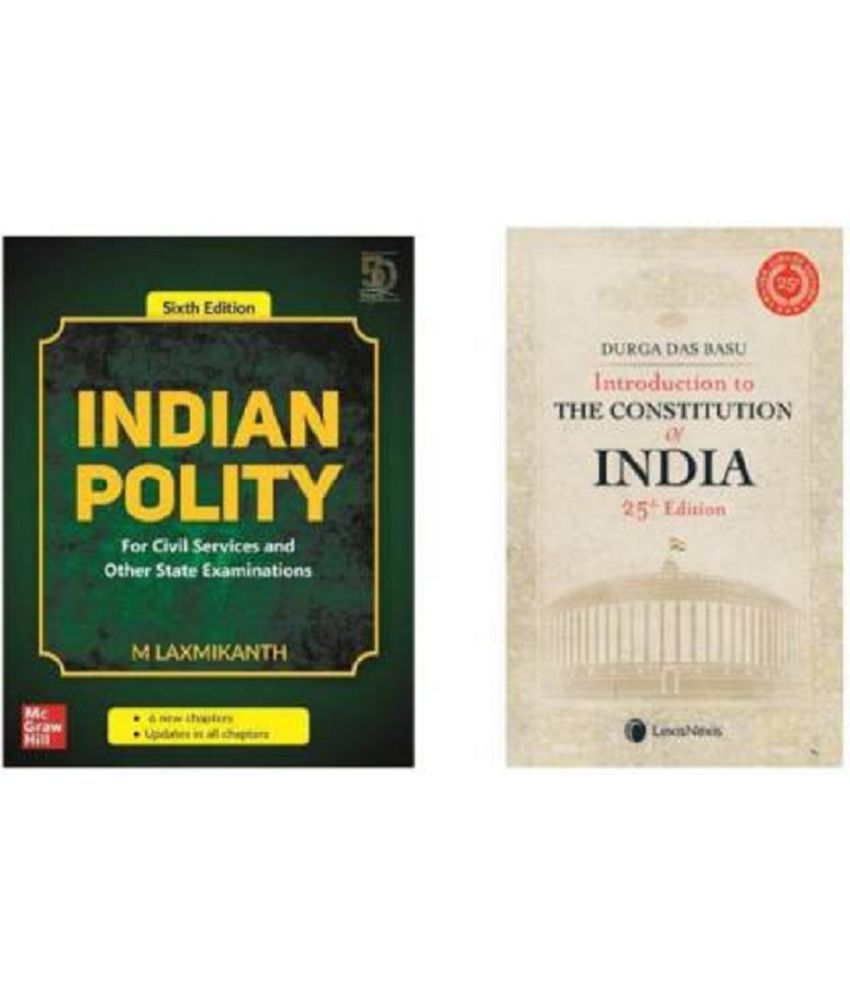     			Indian Polity 6th Edition & New Edition Introduction To The Constitution Of India Set Of 2 (Two) Books  (Paperback, M.Laxmikanth, D.D Basu))