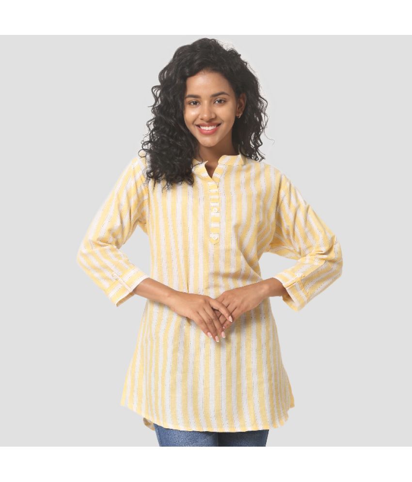     			PPTHEFASHIONHUB - Yellow Rayon Women's A-Line Top ( Pack of 1 )